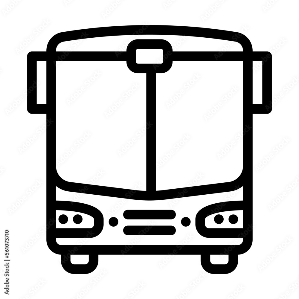 bus transport vehicle line icon vector. bus transport vehicle sign. isolated contour symbol black illustration bus transport vehicle line icon vector. bus transport vehicle sign. isolated contour symbol black illustration