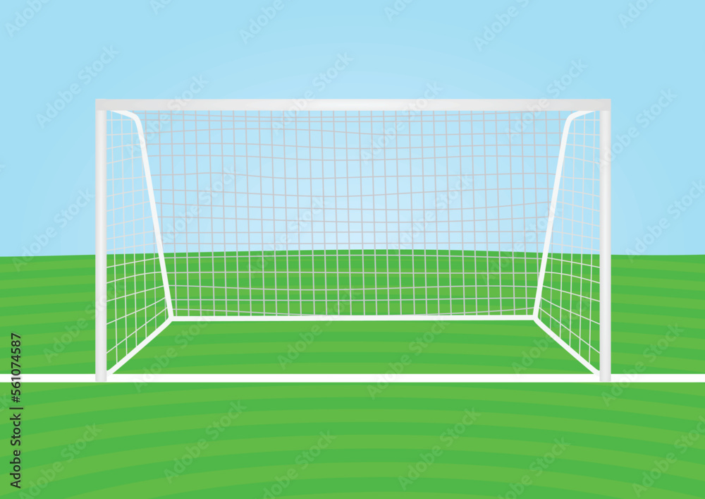 Fototapeta premium Player shot soccer ball. vector