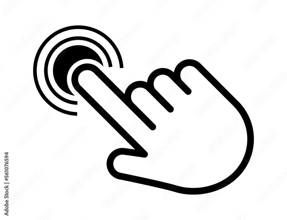 Click cursor set. Computer pointer hand and arrow icon. Press pick action element. Vector web interface elements. Click cursor set. Computer pointer hand and arrow icon. Press pick action element. Vector web interface elements.