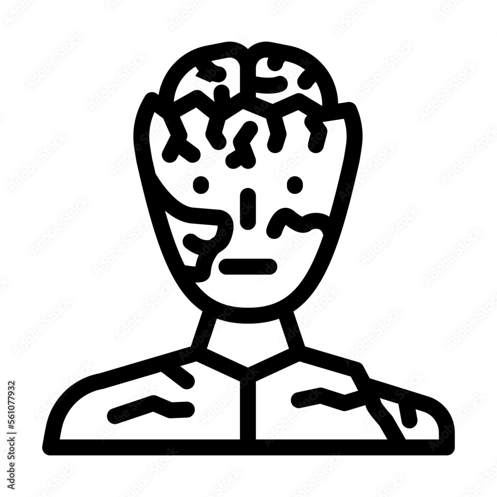 zombie evil line icon vector. zombie evil sign. isolated contour symbol black illustration zombie evil line icon vector. zombie evil sign. isolated contour symbol black illustration
