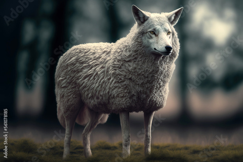Der Wolf im Schafspelz - Generative AI photo