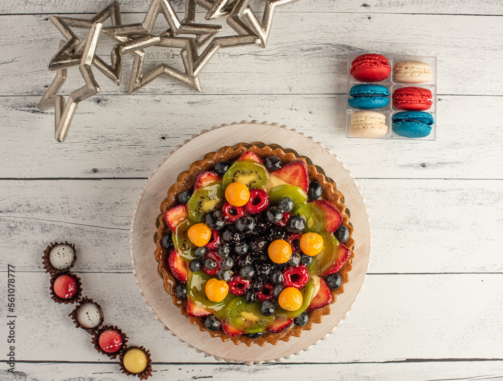 table with summer desserts