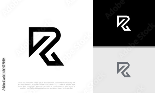 Initials R logo design. Initial Letter Logo.