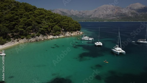 Wallpaper Mural boats drone shot in greece Torontodigital.ca