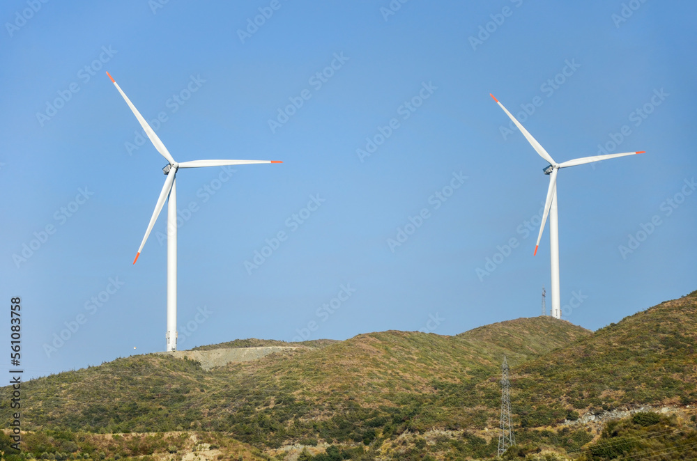 Wind Turbines On The Hills, Hatay, Turkey Wind Turbines On The Hills, Hatay, Turkey