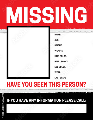 Missing Person Poster Template