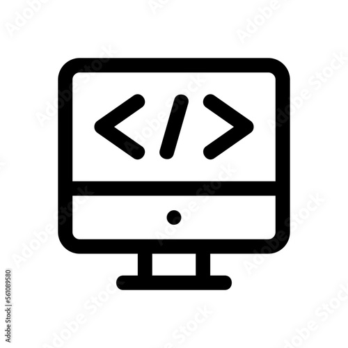 website design line icon