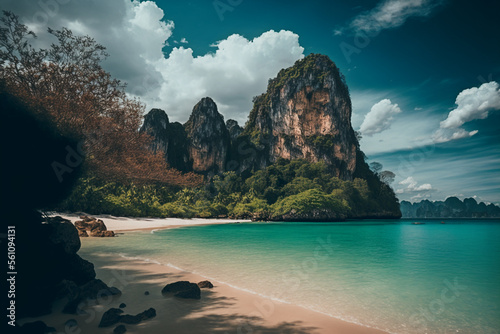 A gorgeous shot of west railay beach in Krabi province
