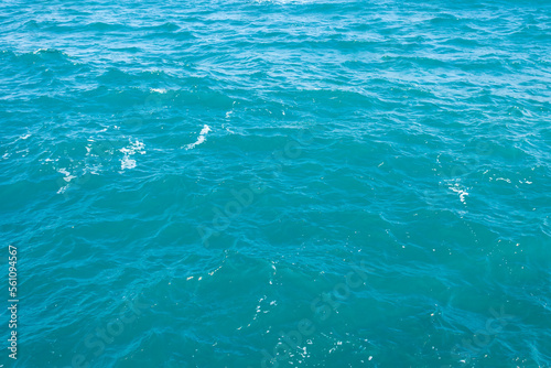 Background of aquamarine sea water surface 