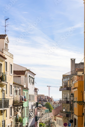 Colorful old street in Lisbon