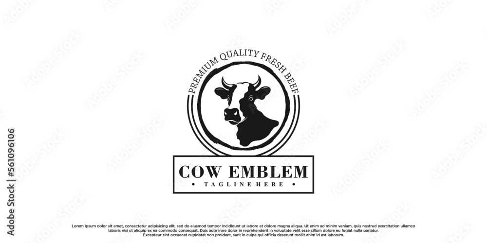 Cow logo design with unique concept Premium Vector part 2 Cow logo design with unique concept Premium Vector part 2