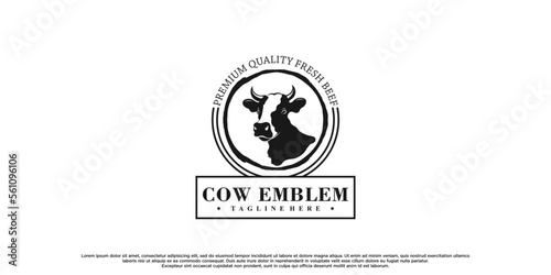 Cow logo design with unique concept Premium Vector part 2