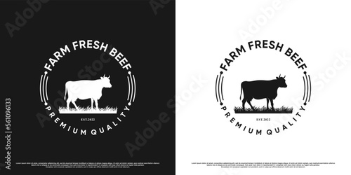 Cow logo design with unique concept Premium Vector part 2