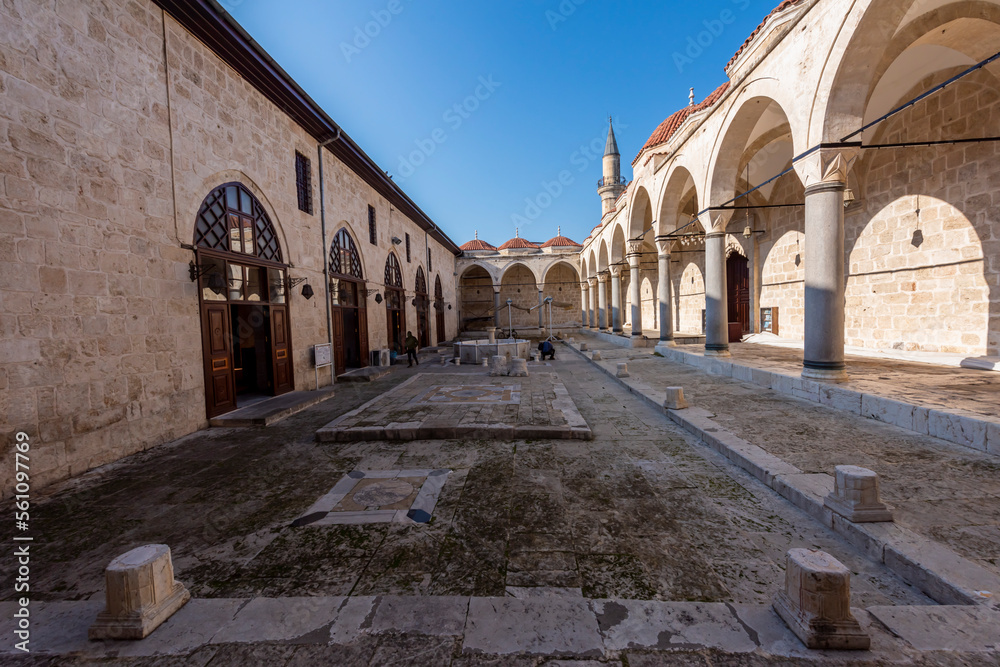The historical Ulu Mosque in the Tarsus district of Mersin.