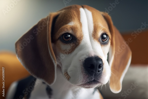 Beagle, close-up, Generative AI