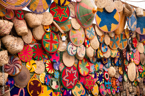 Trivets in some street market of a Nubian village, Egypt