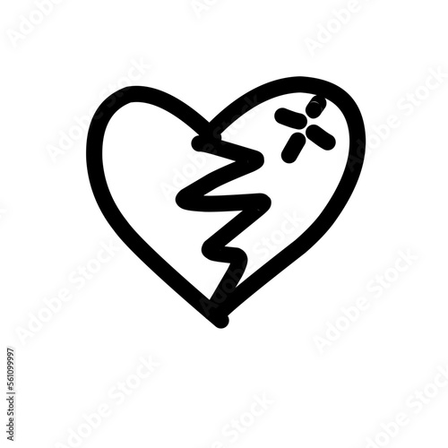 Heartbreak Doodle Icon