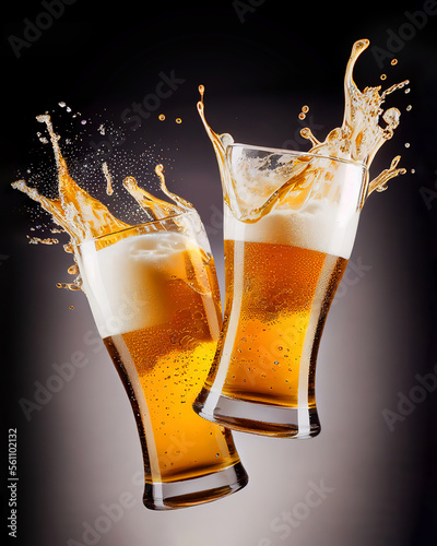 Beer Foam in the Air - The High-Flying Adventures of Two Beer Glasses.