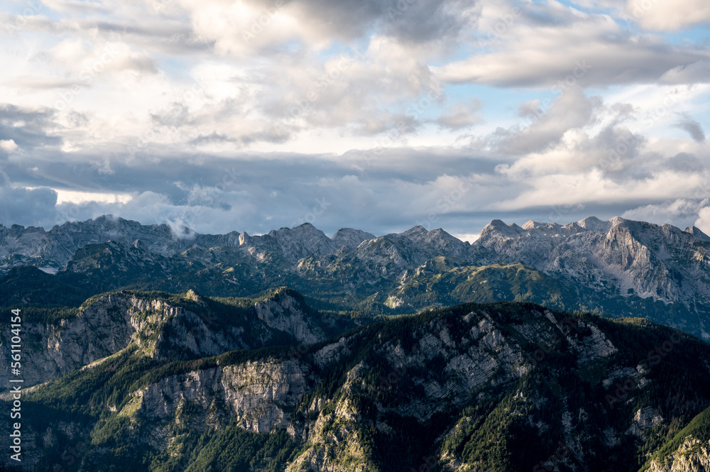 Slovenia, View to Vogel. Julian Alps.