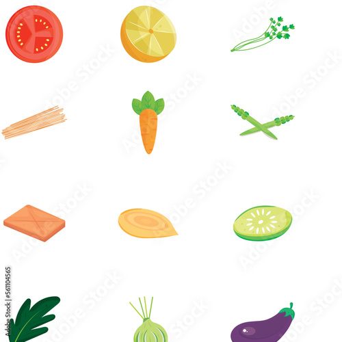 Isolated colored tomato slice sketch icon Vector