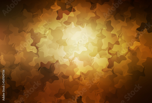 Dark Yellow vector template with chaotic shapes.