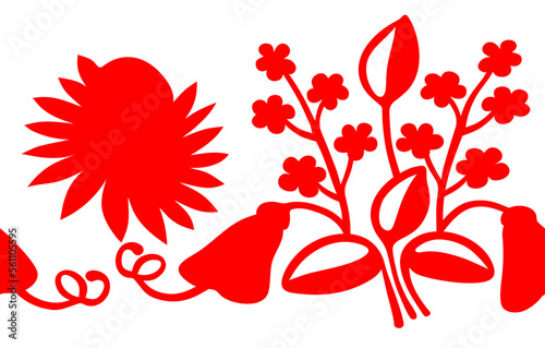 flowers and leaves