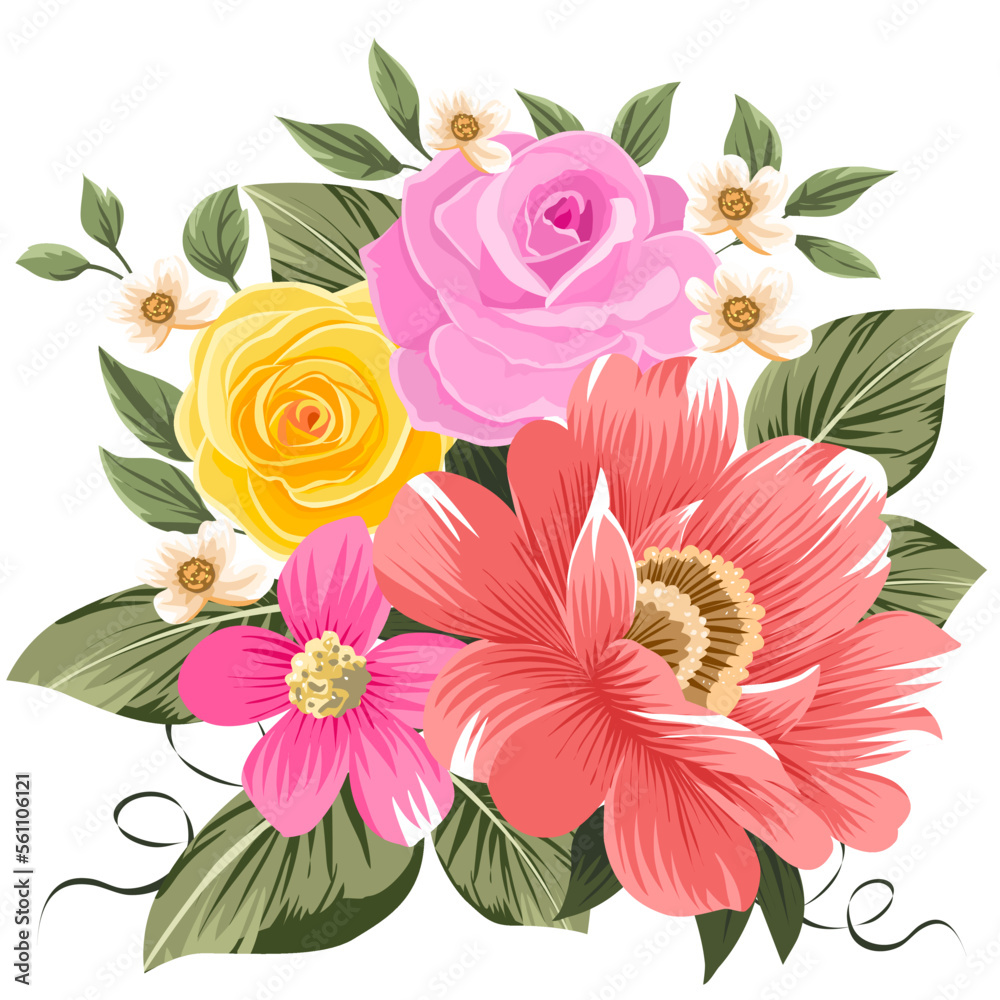 florals set green leaves wedding concept with flowers floral poster invite vector template for greeting card or invitation design florals set green leaves wedding concept with flowers floral poster invite vector template for greeting card or invitation design