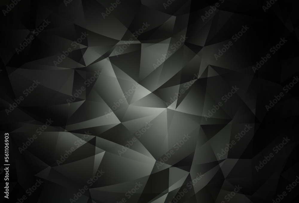 Dark Gray vector abstract polygonal pattern. Dark Gray vector abstract polygonal pattern.