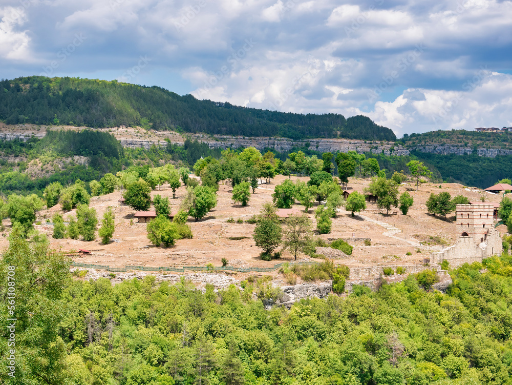View from above with the famous medieval fortress Tsarevets, located in Veliko Tarnovo, Bulgaria View from above with the famous medieval fortress Tsarevets, located in Veliko Tarnovo, Bulgaria