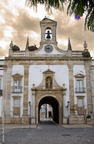 Architecture of the pretty city of Faro in the the south of Portugal