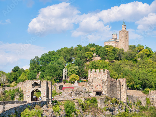 Veliko Tarnovo, Bulgaria - August 2022: View with the Eastern Orthodox Ascension Cathedral located in the famous medieval fortress Tsarevets photo