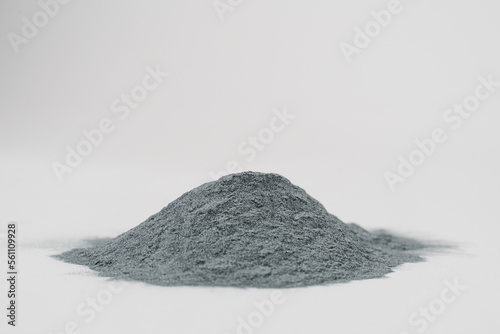 Silicon carbide for restore and sharpening stones to original flatness. Silicon carbide abrasive powder for leveling stones isolated on white background.
