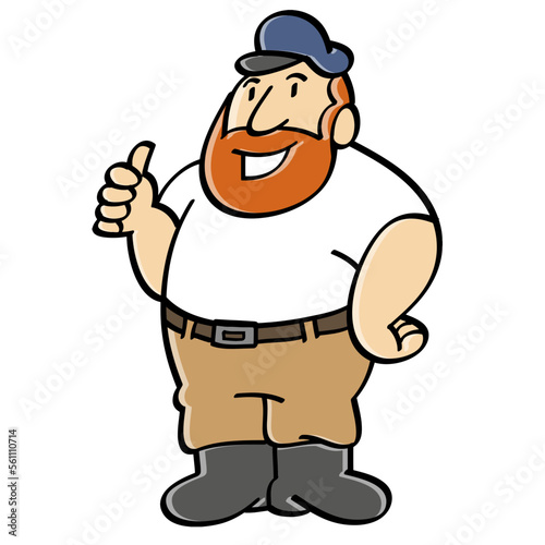 Character_man_captain_redhead beard