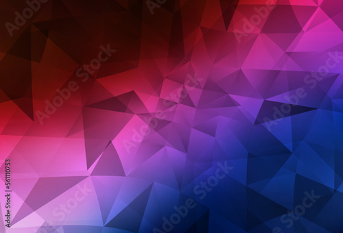Dark Blue, Red vector abstract polygonal pattern.