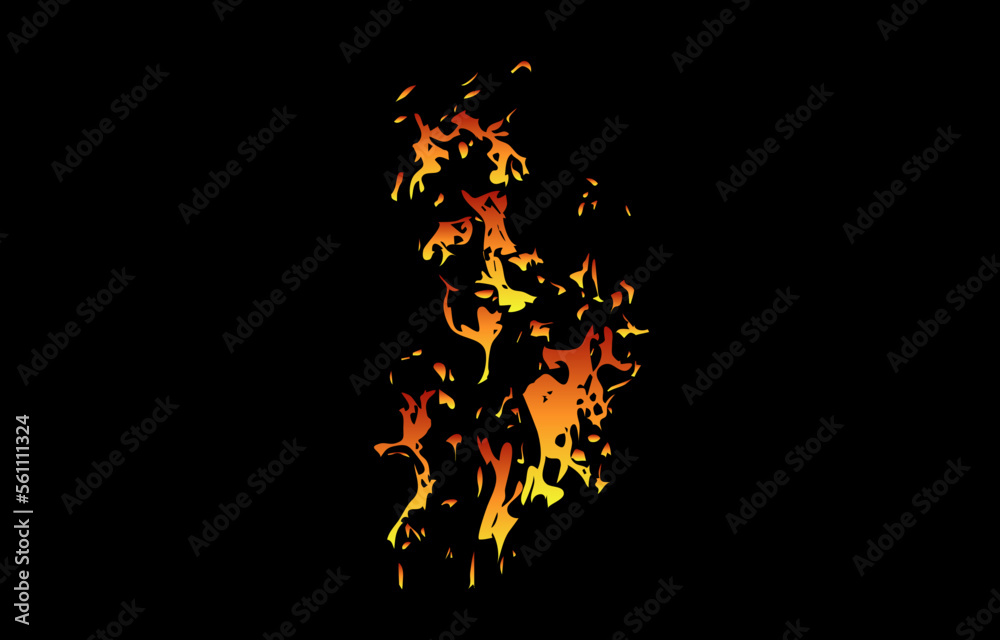 vector silhouette fire