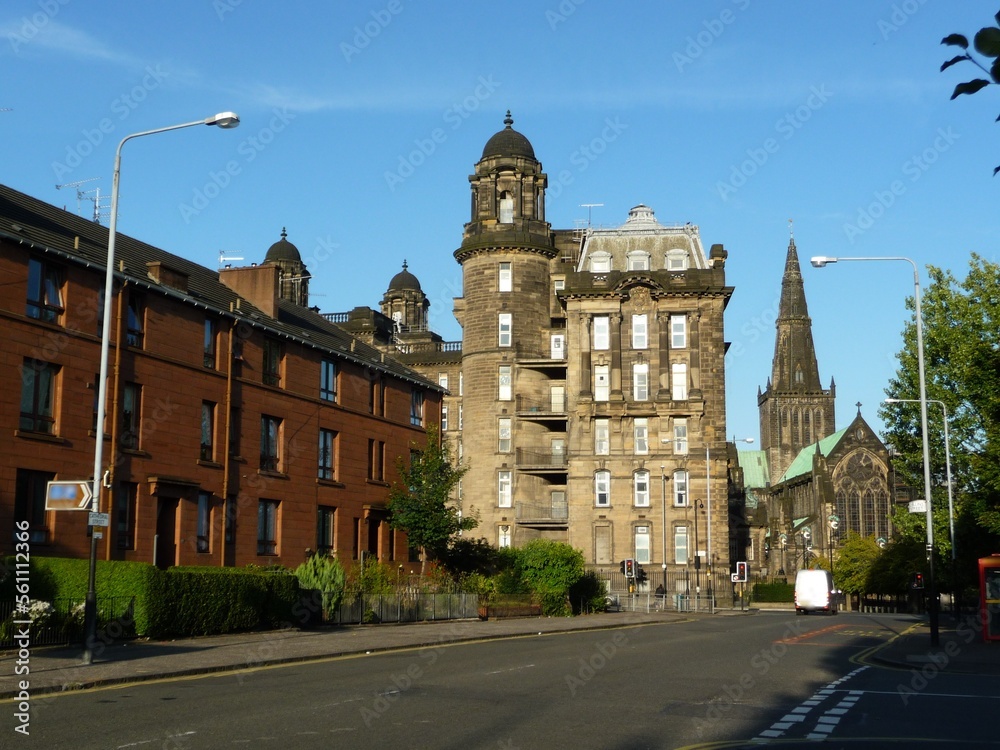 Cathedral Street, Glasgow, looking towards the Cathedral.