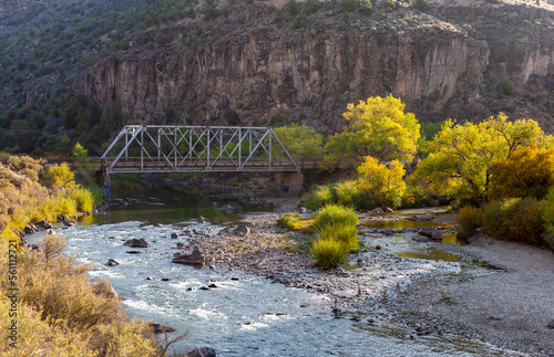 John Dunn Bridge in Rio Grande Gorge, Arroyo Hondo, New Mexico photo