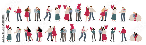 couple love clipart, dancing black people clip art, cute old couple, valentines day vector illustration in flat cartoon style