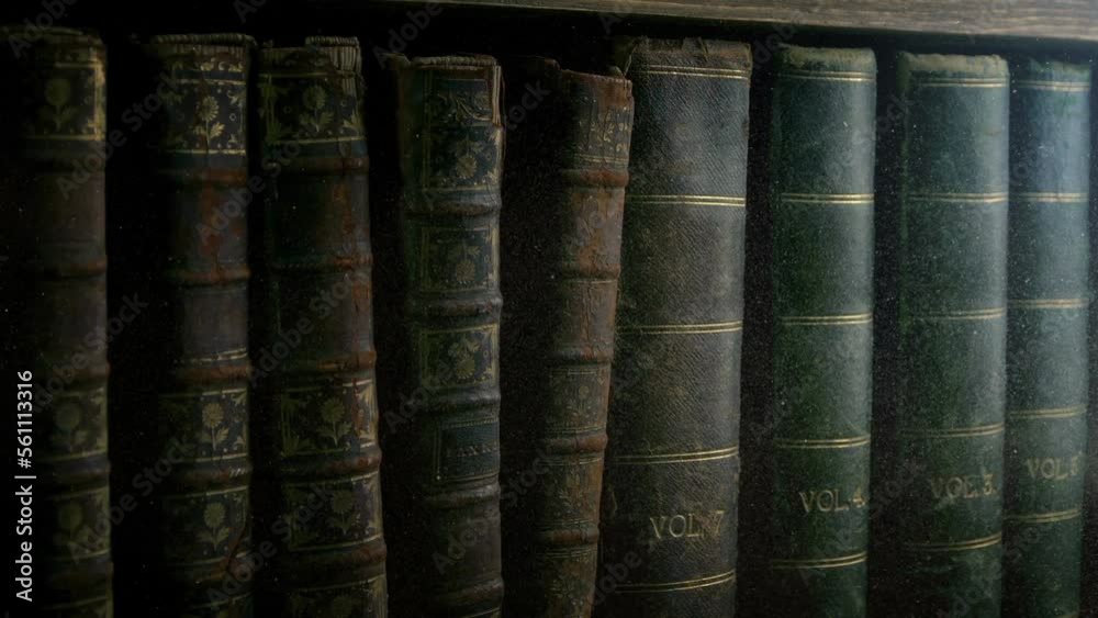 Library Old Books With Dust Swirling Library Old Books With Dust Swirling