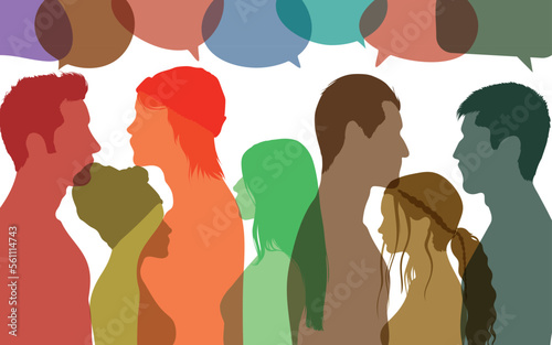 Communication between people. Speech bubble.