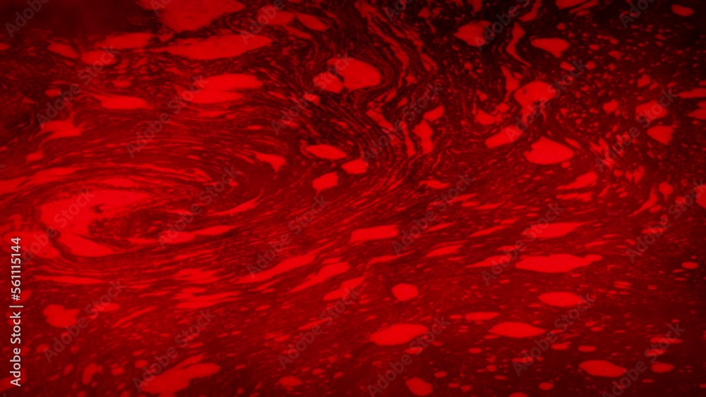 Red Polluted Water With Gas Swirling Red Polluted Water With Gas Swirling