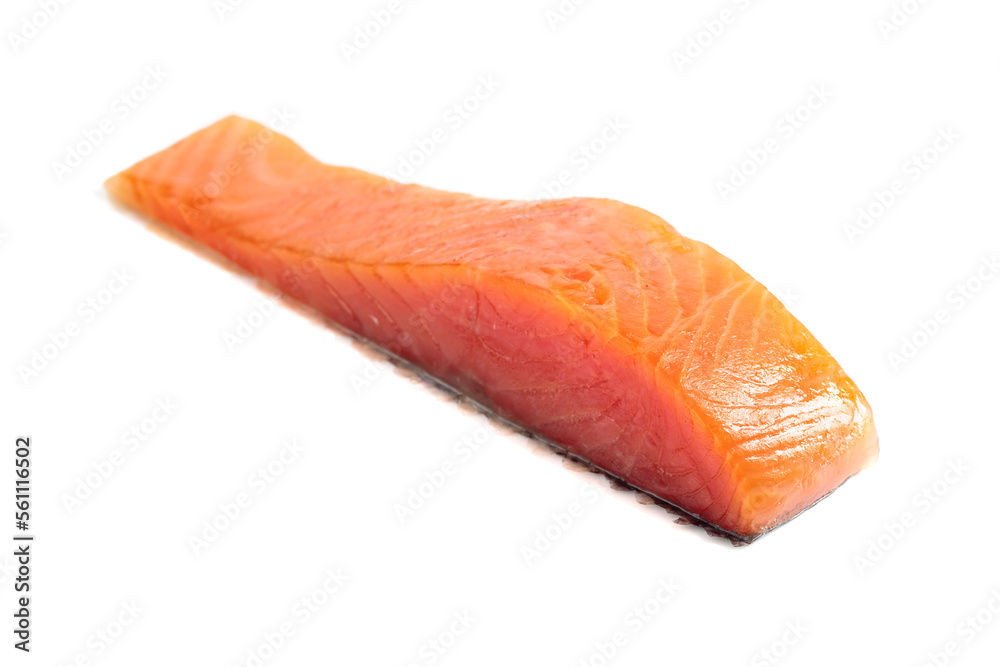 Salmon piece isolated on a white background. Salmon piece isolated on a white background.