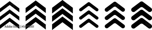 Set of chevron icons. PNG  photo