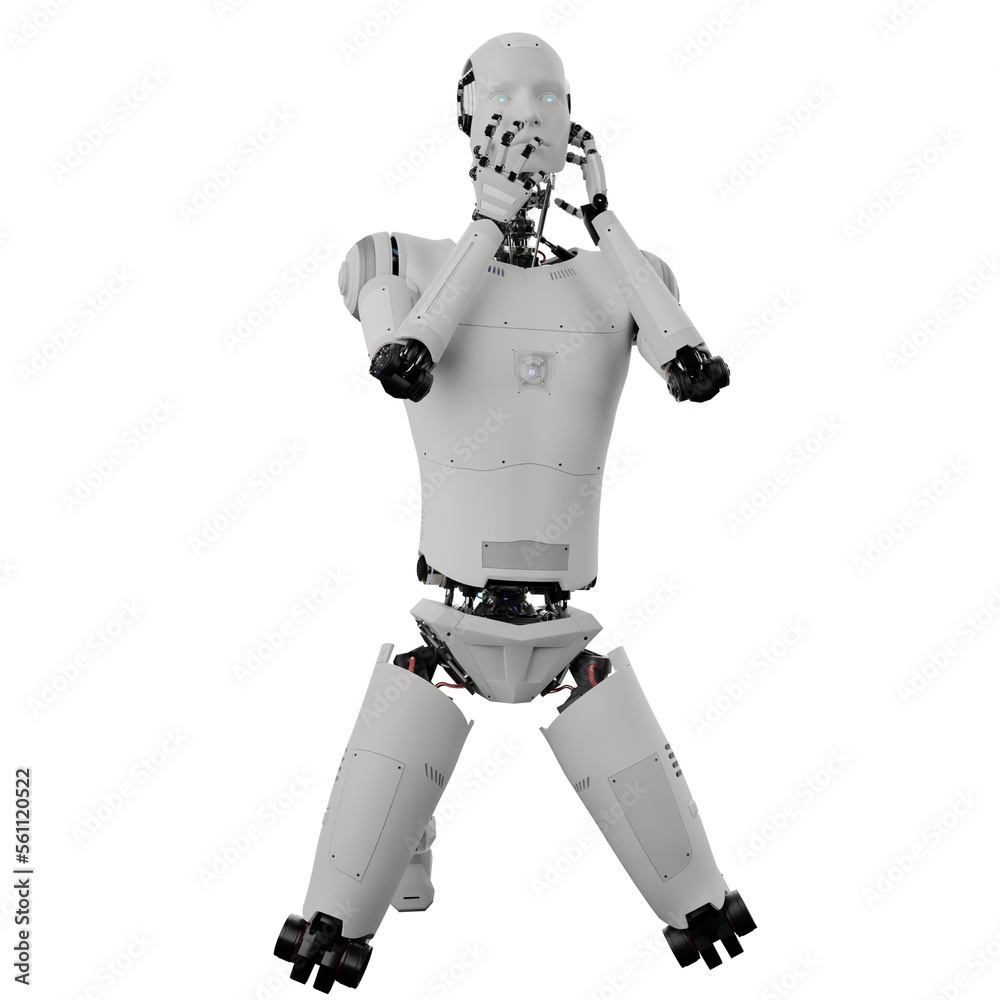 cyborg posing like space parson in-universe 3d render with transparent background cyborg posing like space parson in-universe 3d render with transparent background