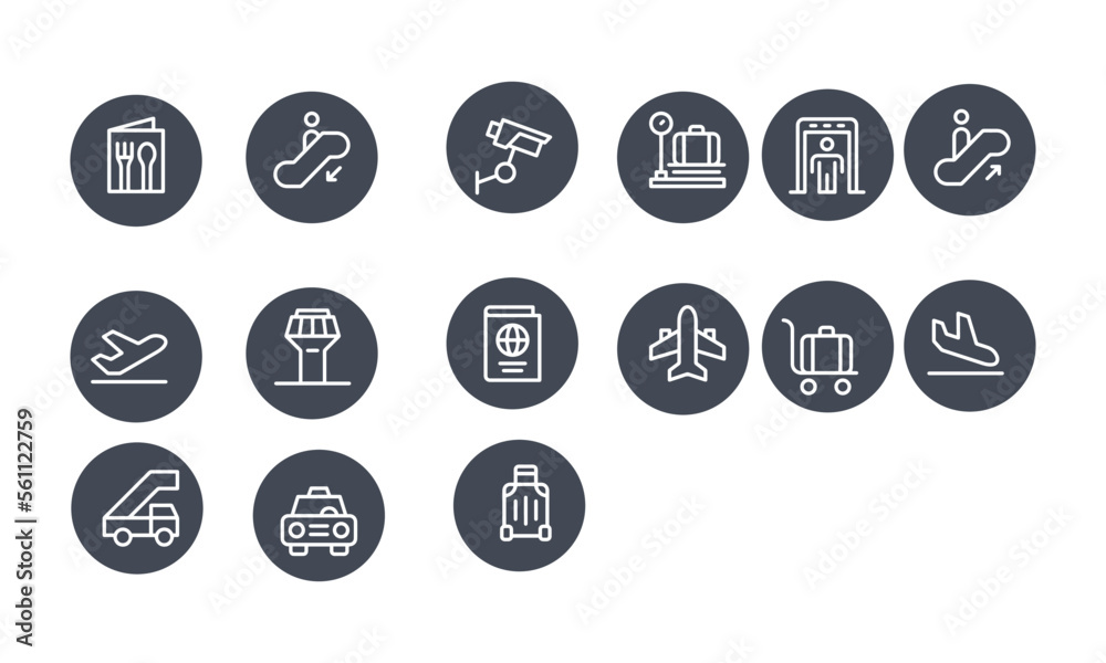 Airport icons vector design 