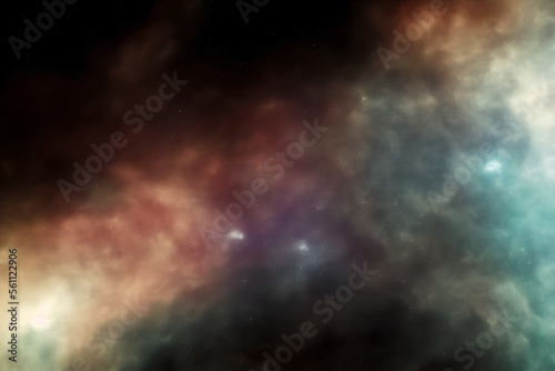 Stars, nebula and stardust - psychodelic science fiction background - generative ai