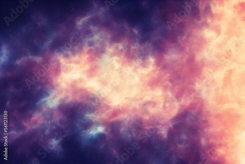 cosmic background with nebula and stars - generative ai