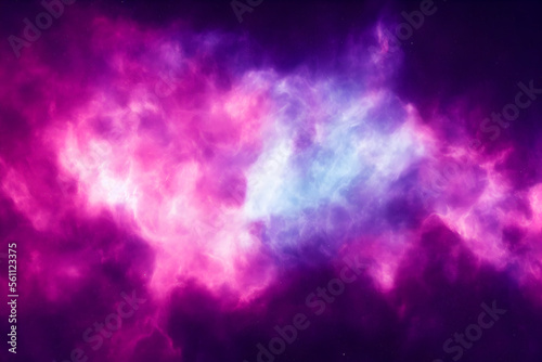 Stars, nebula and stardust - psychodelic science fiction background