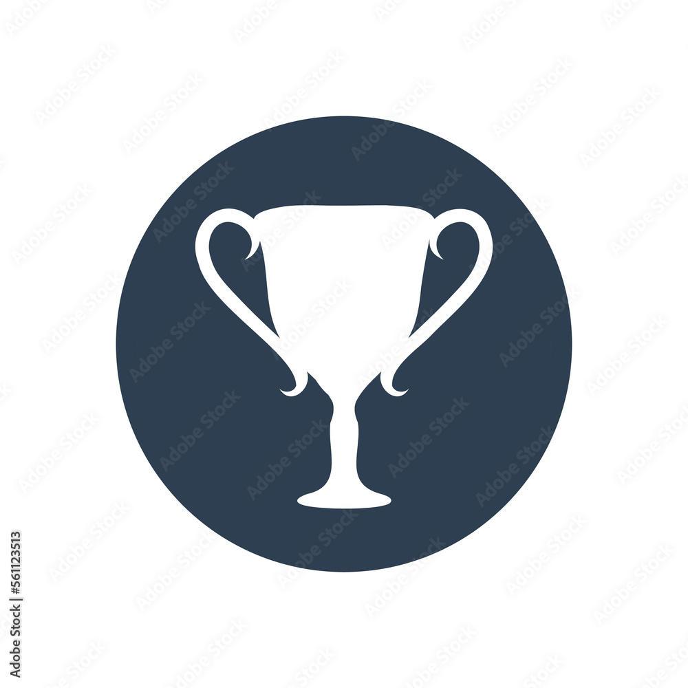 Winner's trophy icon. The golden trophy vector is a symbol of victory in a sports events Winner's trophy icon. The golden trophy vector is a symbol of victory in a sports events