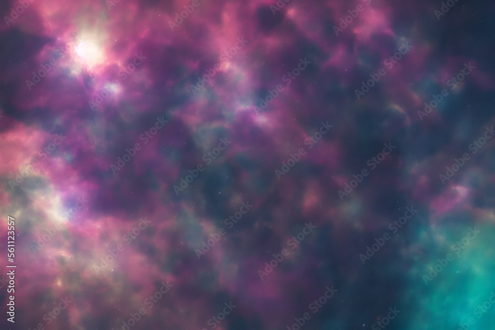 Deep Space Nebula with Stars - Background - generative ai Deep Space Nebula with Stars - Background - generative ai